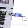 محرك فلاش USB زجاج كريستال صغير شعار ثلاثي الأبعاد